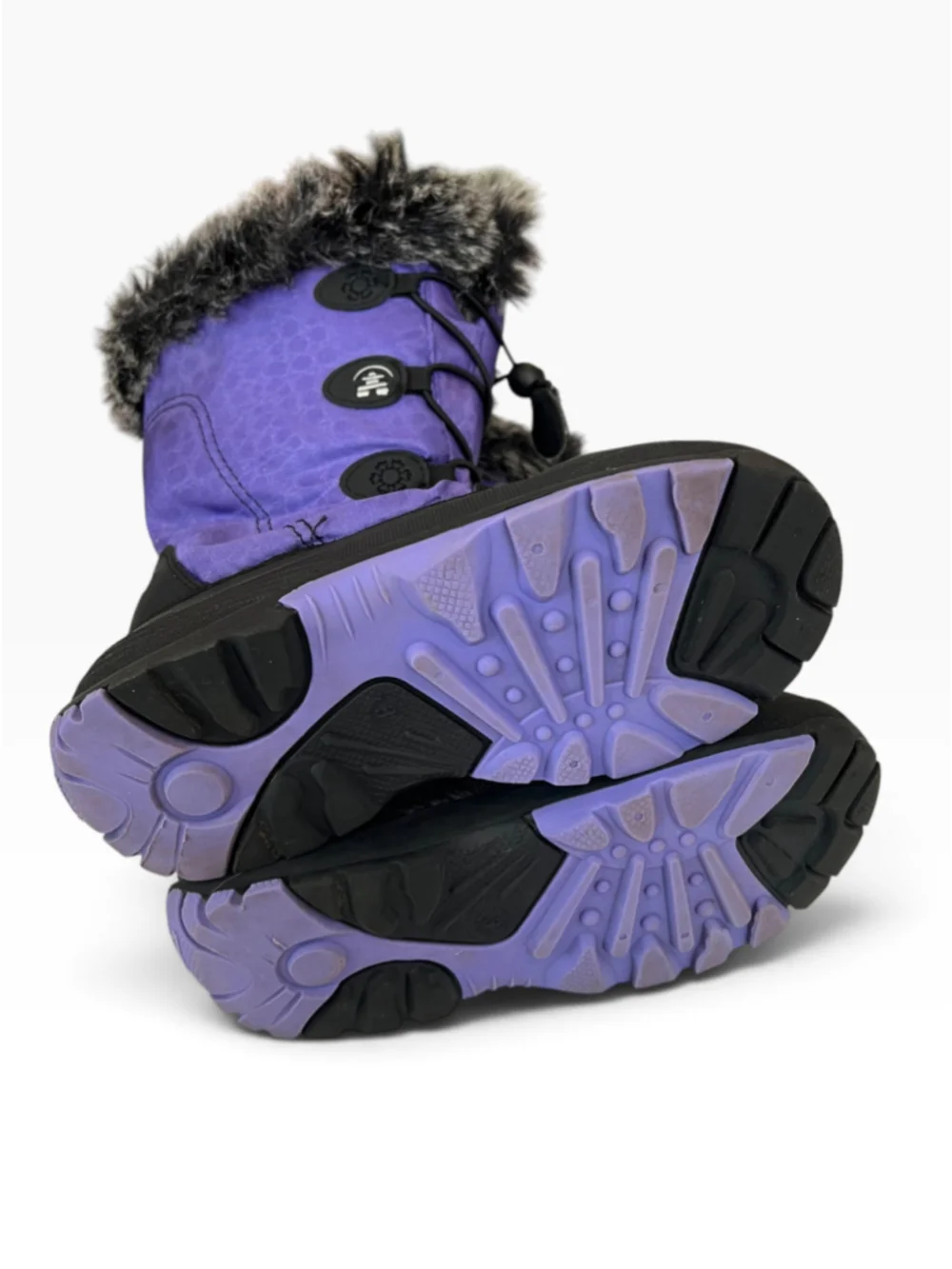 Girl’s Kamik Winter Boots Size 3 Purple and Black
